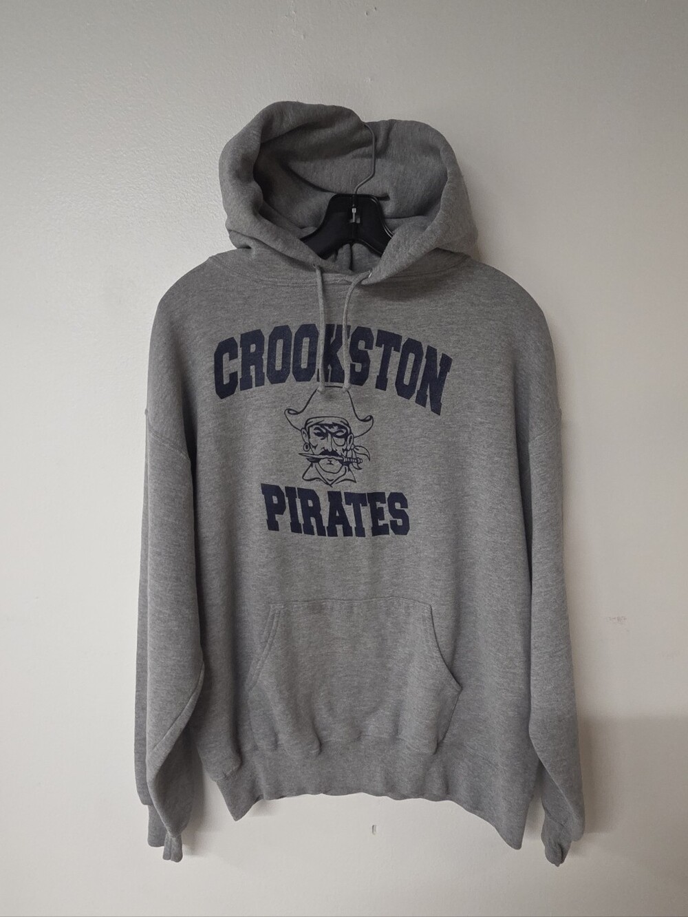 Jerzees Gray Crookston Pirates Pullover Hoodie